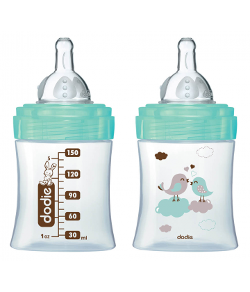 Dodie Biberon Verre 1er âge Initiation+ Oiseaux 150 ml