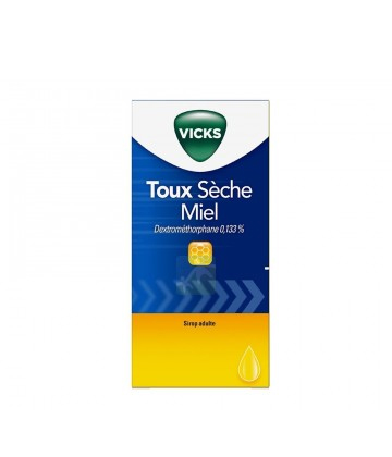 Vicks 0,133 % Sirop Toux sèche Miel Adulte 120 ml
