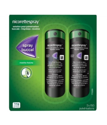 NicoretteSpray 1 mg Menthe Fraîche x 2
