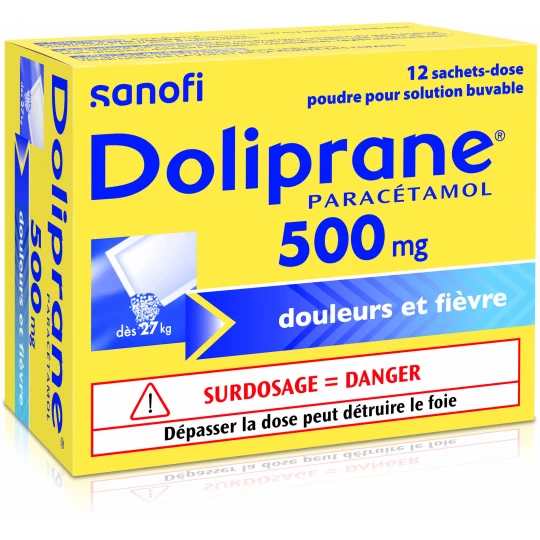 Doliprane 500 mg Sachets x 12