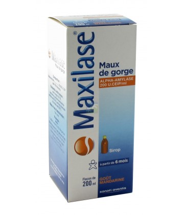 Maxilase Maux de gorge Sirop 200 ml