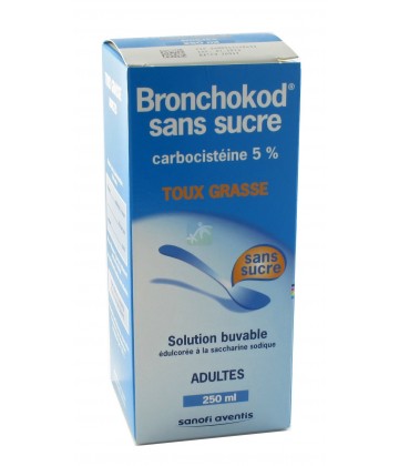 Bronchokod Adultes 5% Sirop Sans Sucre 250 ml