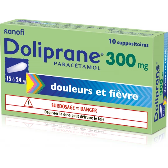 Doliprane 300 mg Suppositoires x 10