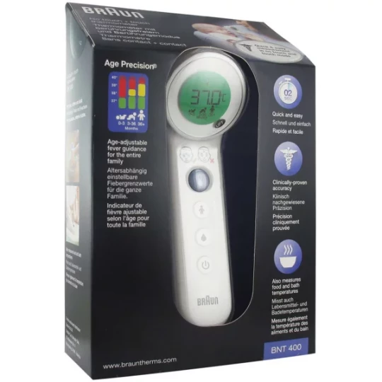 Braun Thermomètre Sans Contact + Contact BNT 400