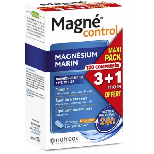 Nutreov Magné Control Magnésium Marin Vitamines B6 et B9