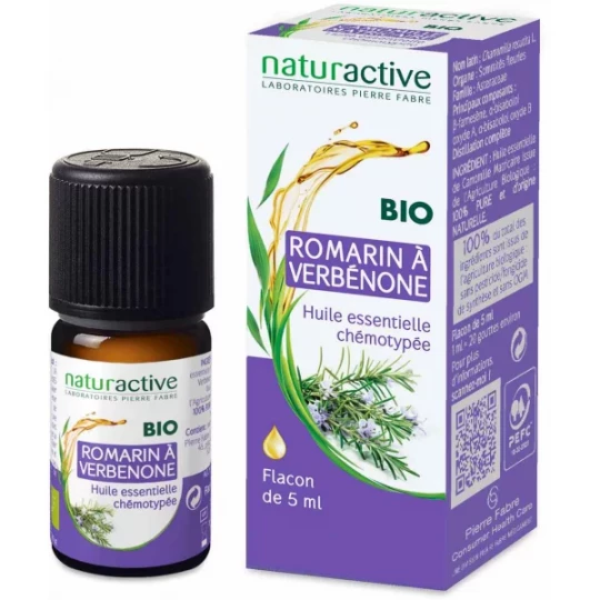 Naturactive Huile Essentielle Bio Romarin à Verbénone 5 ml