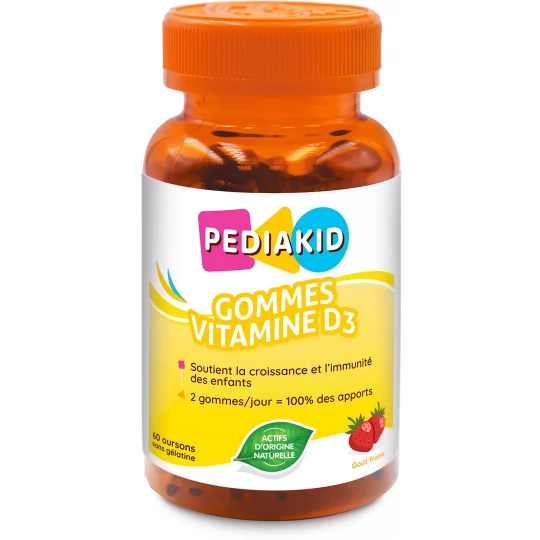 Pediakid Gommes Vitamine D3 x 60