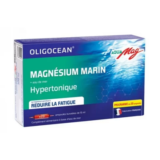 Oligocean Aquamag Magnésium Marin + Eau de Mer Hypertonique x 20