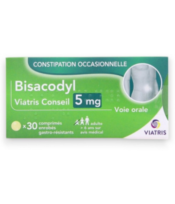 Bisacodyl Mylan Viatris Conseil 5 mg Comprimés Enrobés Gastro-Résistants x 30