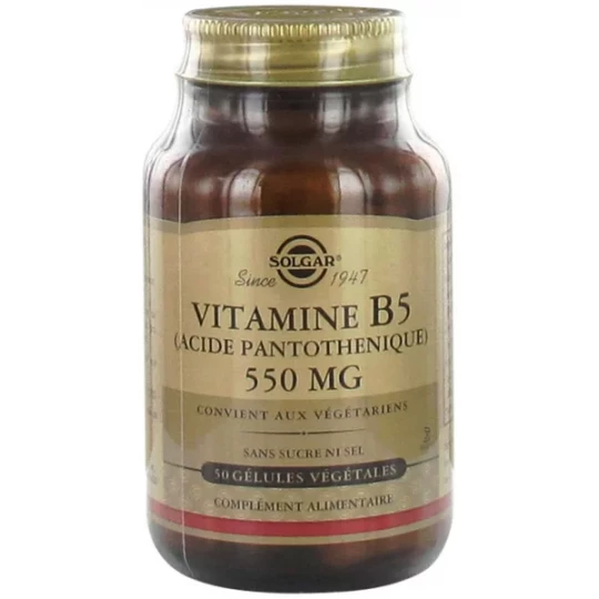 Solgar Vitamine B5 Gélules Végétales x 50
