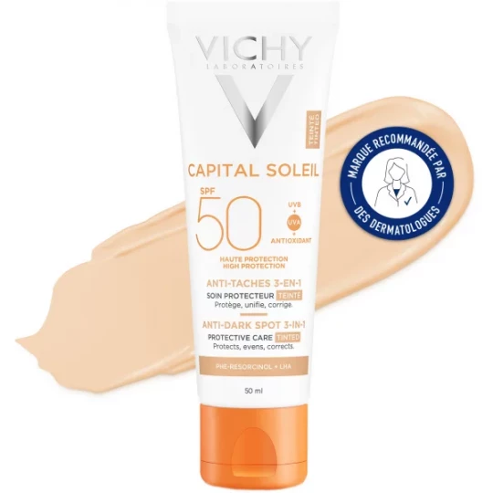 Vichy Capital Soleil Soin Anti-Taches Teinté 3 en 1 SPF50+ 50 ml
