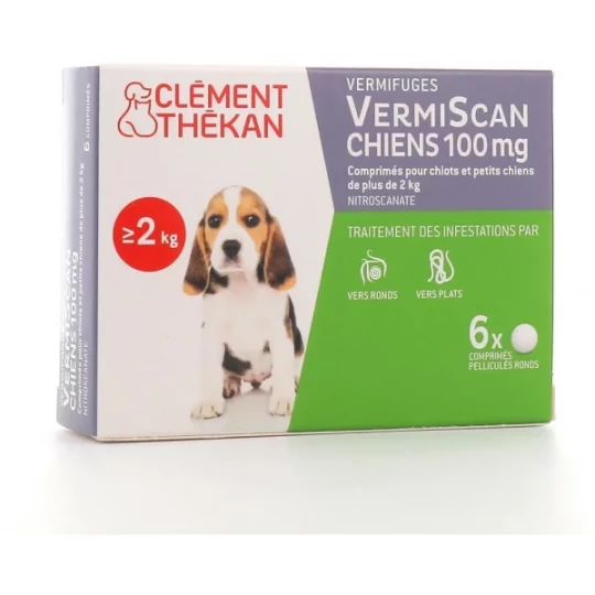 Clément Thékan Vermiscan Chiots & Petits Chiens Comprimés x 6