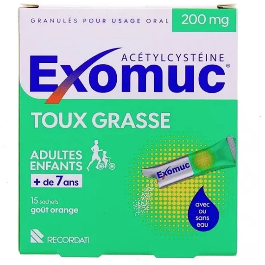 Exomuc 200 mg Sans Eau Sachets x 15