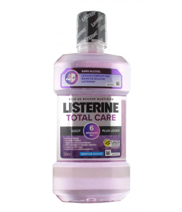 Listerine Bain de Bouche Total Care 6 bénéfices en 1 Menthe Douce 500 ml