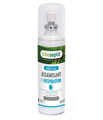 Olioseptil Spray Assainisseur d'Air Bio Pin et Eucalyptus 125 ml