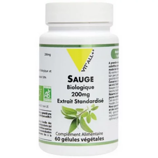 VIT'ALL+ Sauge Bio 200 mg x 60