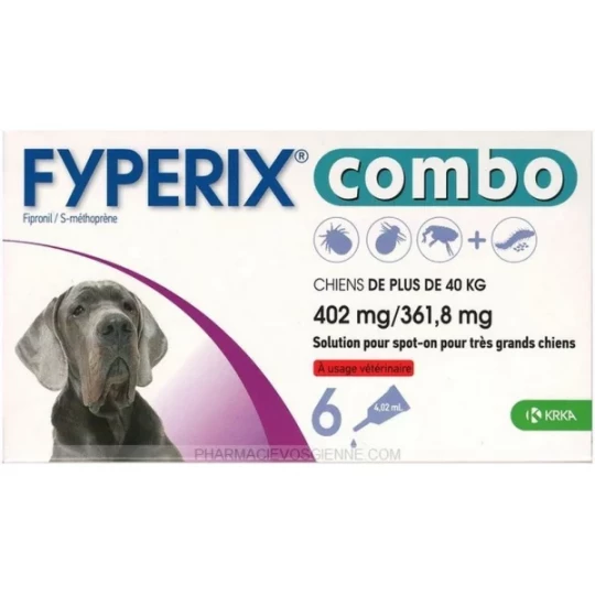 Fyperix Combo 402 mg / 361,8 mg Spot On Très Grands Chiens
