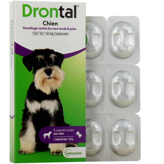 Drontal Chien Arôme viande Comprimés x 6