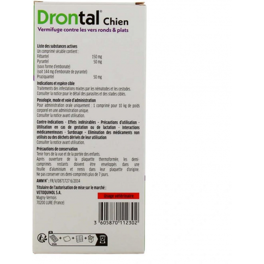 Drontal Chien Arôme viande Comprimés x 6 - image 2