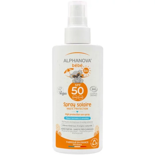 Alphanova Bébé Sun Spray Bio SPF50 125 g