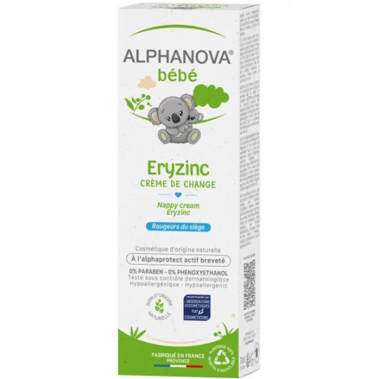 Alphanova Bébé Eryzinc Crème pour le Change 75 ml