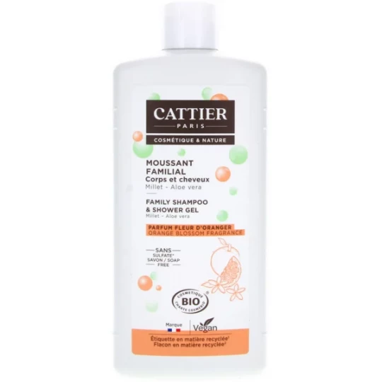Cattier Moussant Familial Corps et Cheveux 500 ml