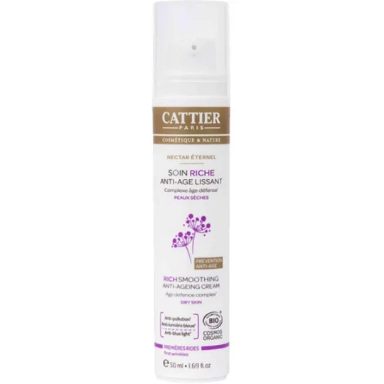 Cattier Nectar Eternel Soin Riche Anti-Âge Lissant 50 ml