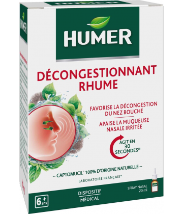 Humer Décongestionnant Rhume Spray Nasal 20 ml