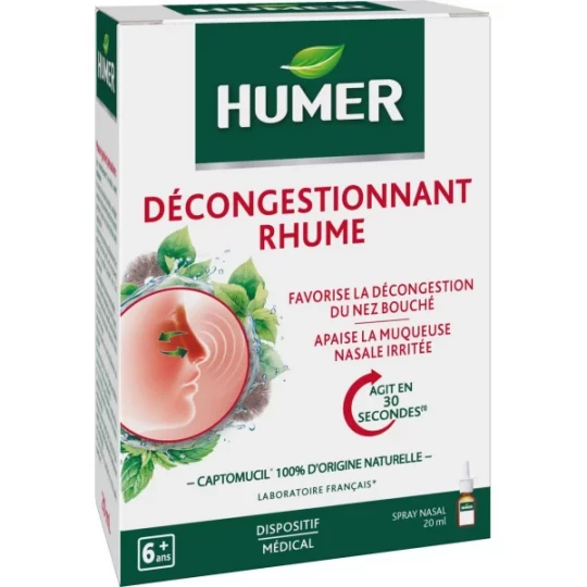 Humer Décongestionnant Rhume Spray Nasal 20 ml