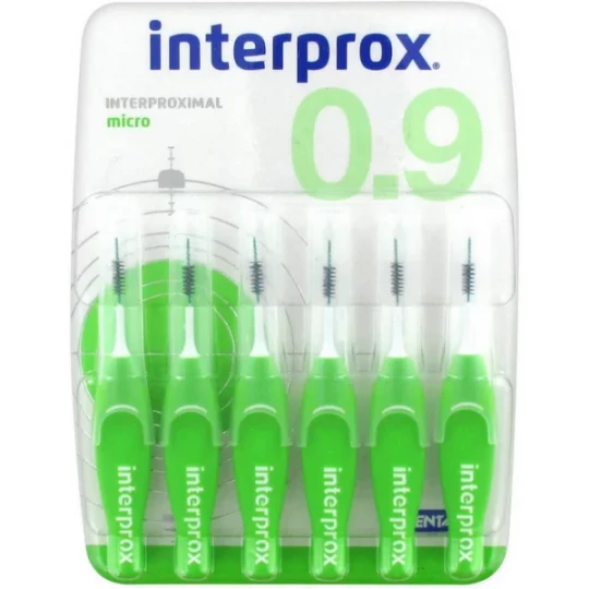 Interprox Micro Vert 0.9 Brossettes 1.1 x 6