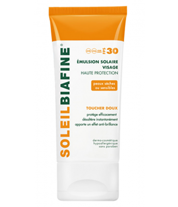 SoleilBiafine Emulsion Solaire Visage SFP30 50 ml