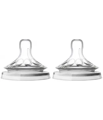 Philips Avent Natural Tétine Silicone Débit Variable 3 m+ x 2