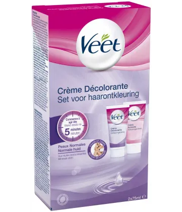 VEET Crème Décolorante Visage & Corps 2 x 75 ml