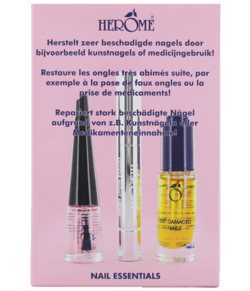 Herôme Nail Essentials Kit Ongles Abimés Après Pose d'Ongles En Gel