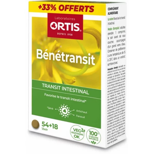 Ortis Benetransit Comprimés x 54 + 18 Comprimés Offerts - image 2
