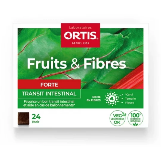 Ortis Fruits & Fibres Forte Cubes à Mâcher x 24