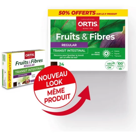 Ortis Fruits & Fibres Regular Cubes à Mâcher 2 x 24 - image 2