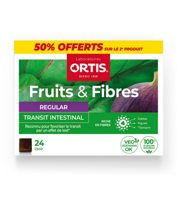 Ortis Fruits & Fibres Regular Cubes à Mâcher 2 x 24