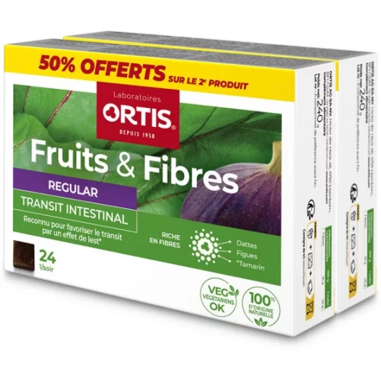 Ortis Fruits & Fibres Regular Cubes à Mâcher 2 x 24 - image 3