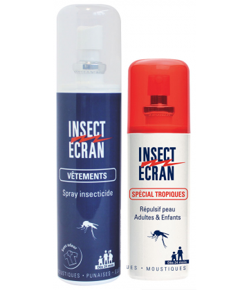 Insect Ecran Spray Spécial Tropiques 75 ml + Insect Ecran Spray Vêtements 100 ml