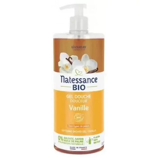 Natessance Gel Douche Douceur Vanille Fruitée 1 L