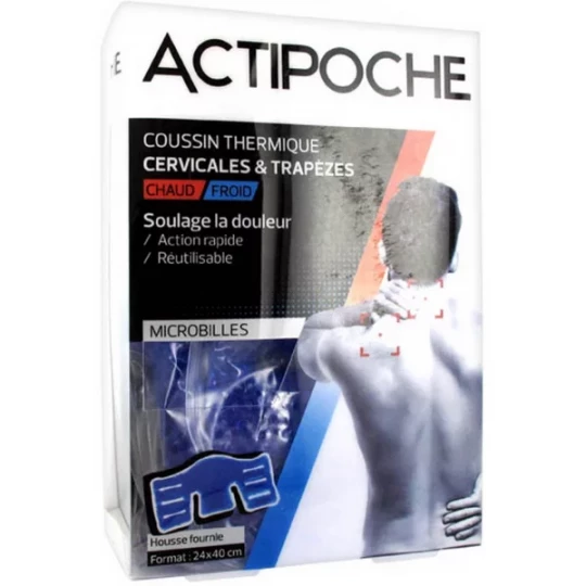Actipoche Coussin Thermique Cervicales et Trapèzes Microbilles