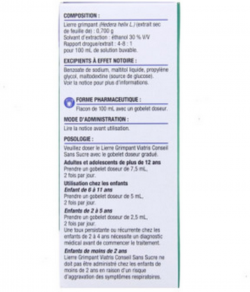 Lierre Grimpant Mylan Viatris Sans Sucre 100 ml - image 2