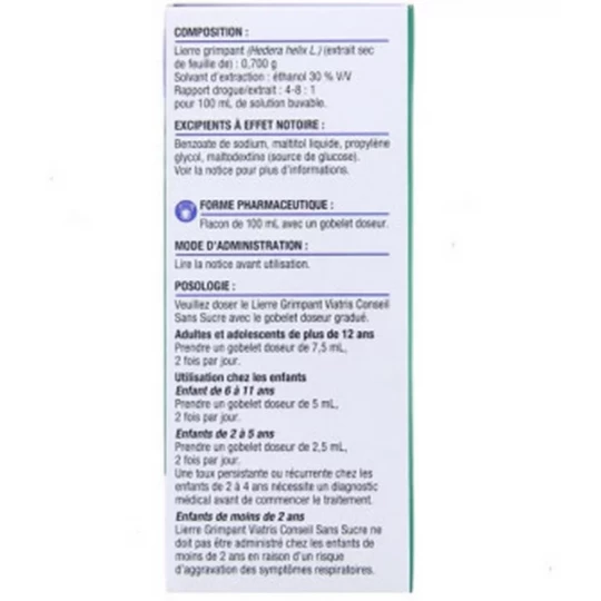 Lierre Grimpant Mylan Viatris Sans Sucre 100 ml - image 3