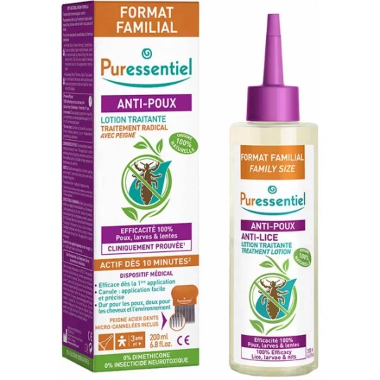 Puressentiel Anti-Poux Lotion Traitante 200 ml + Peigne