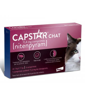 Capstar 11,4 mg Chat x 6