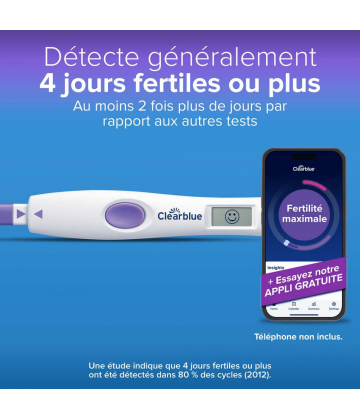 Clearblue Test d'ovulation Digital Lecture de 2 hormones x 10