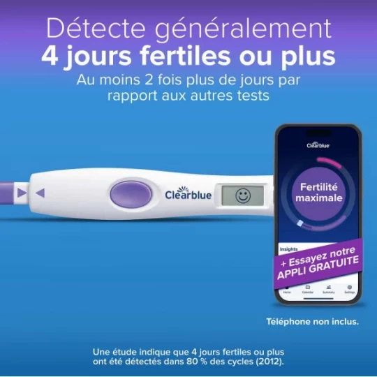 Clearblue Test d'ovulation Digital Lecture de 2 hormones x 10 - image 5