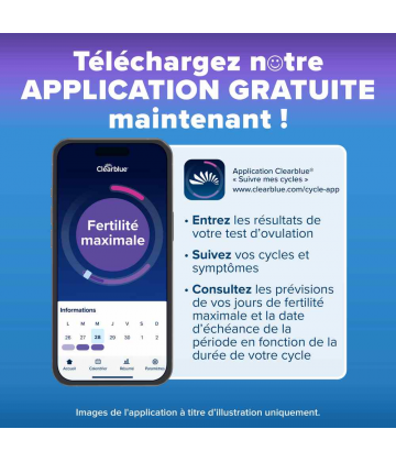 Clearblue Test d'ovulation Digital Lecture de 2 hormones x 10