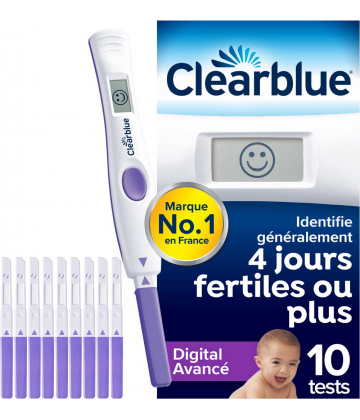 Clearblue Test d'ovulation Digital Lecture de 2 hormones x 10